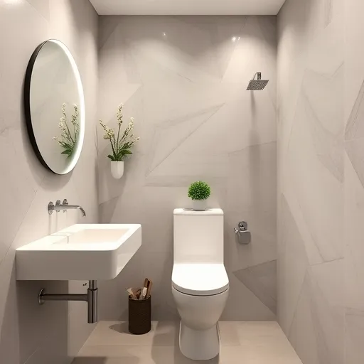 Egyszerű és modern fürdőszoba belső kép, melyen nyitott WC-tartály látható, fedelét félrehajtva, így bemutatva a vízcső és az öntött műanyag alkatrészek részletes szerkezetét. A háttér világos, pasztell árnyalatú falakból áll, enyhe árnyékolással, amelyek hangsúlyozzák a tisztaságot és rendezettséget. A kép egyik oldalán egy minimalista, letisztult rajz vagy infografika jeleníti meg a WC karbantartási folyamatának lépéseit. Közelében egy stilizált, játékosan minimalista szerszámkészlet látható, benne szerszámok sorakoznak, amelyek technikai részleteket mutatnak be barátságos, vonzó módon. A háttérben halvány geometrikus mintázatok vagy finom vonalak futnak végig, növelve a vizuális érdeklődést. A kép világos, diffúz fényben van megvilágítva, kiemelve a részleteket, és hangsúlyozva a tisztaság, a megbízhatóság és a technikai precizitás témáit.