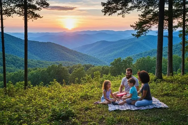 Family having a picnic