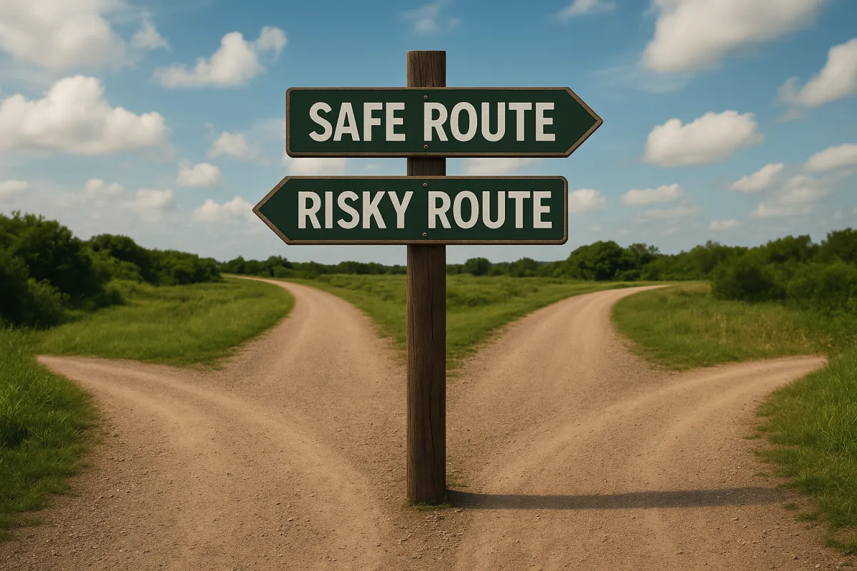 Safe Route vs Risky Route