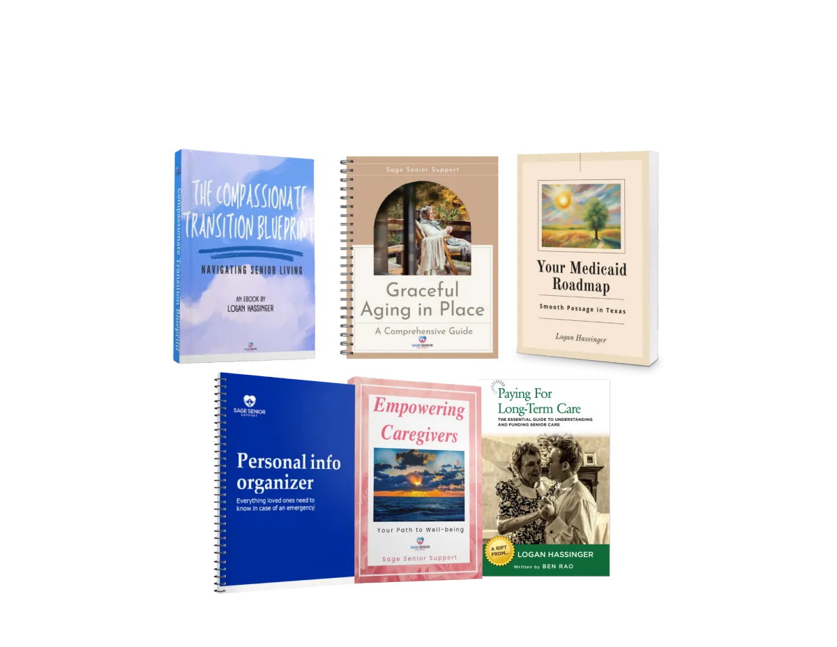 A collection of essential resources for transitioning to senior care, including guides and eBooks.