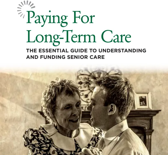 Logan Hassinger sharing a heartfelt moment with his grandmother, Mema—symbolizing the personal journey behind helping families plan and pay for long-term senior care.