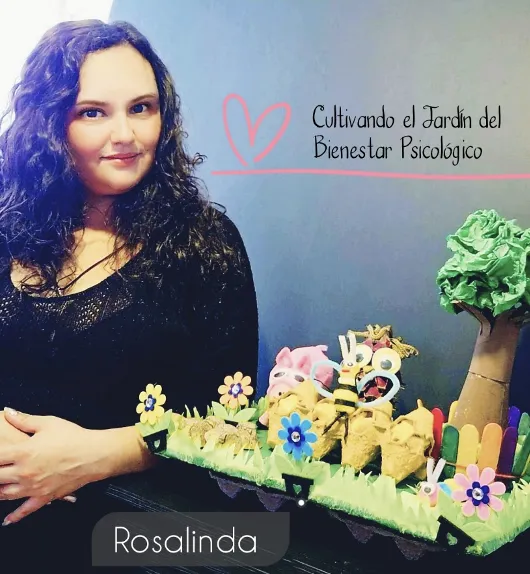 rosalinda presentando el jardin