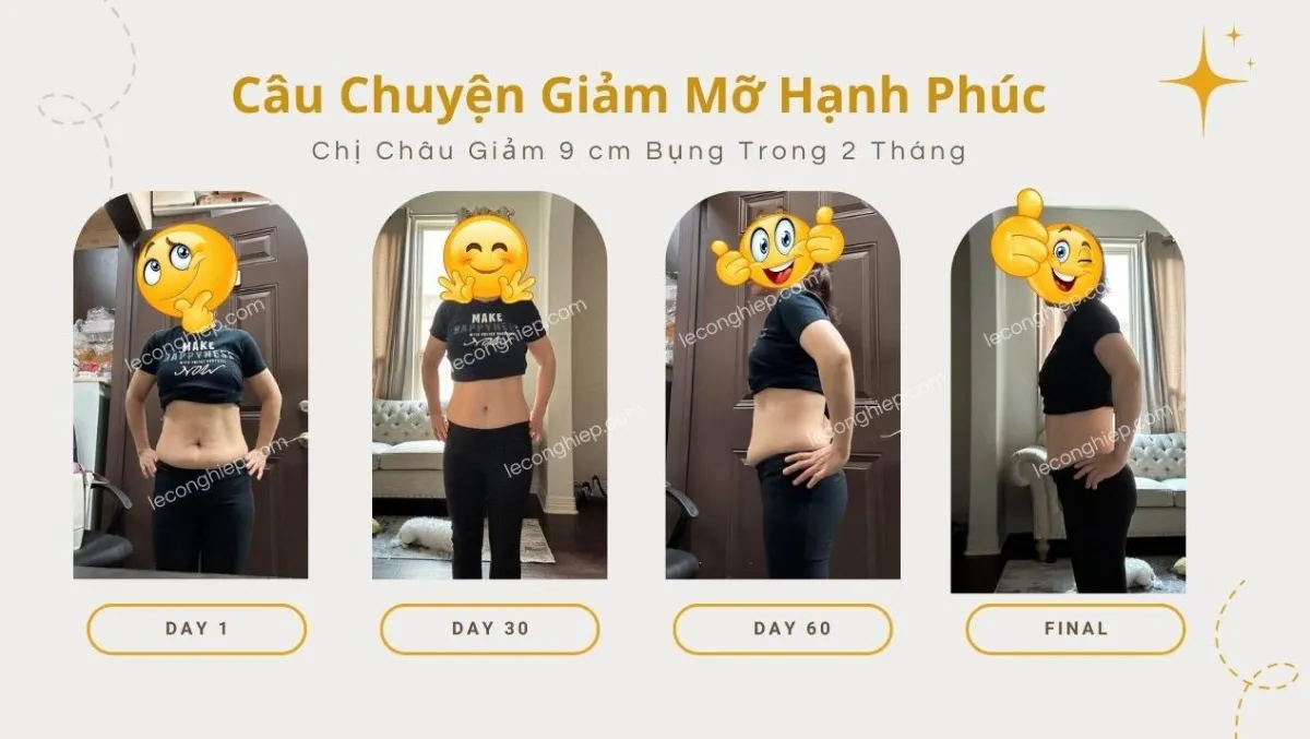 Từ Ăn Kiêng Đến Giảm Mỡ Hạnh Phúc: Hành Trình 60 Ngày Giảm 7.5cm Vòng Eo Của Chị Chau Dang