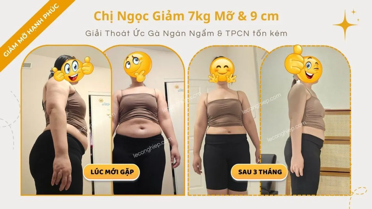 thumpnail case study Chị Ngọc Giảm 7kg Mỡ & 9 cm Bụng Trong 3 Tháng