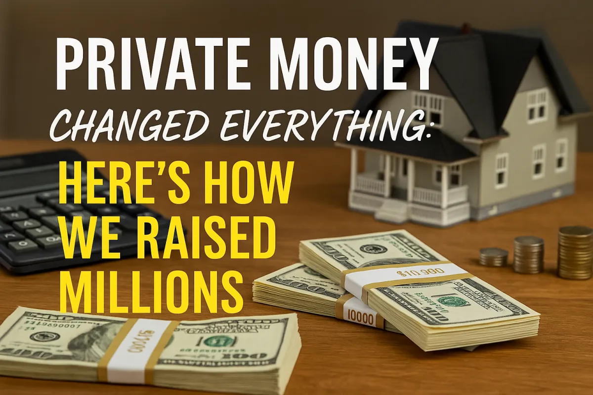 Private Money Changed Everything: Here's How We Raised Millions

