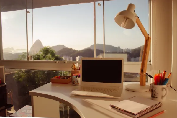 desk with a view
