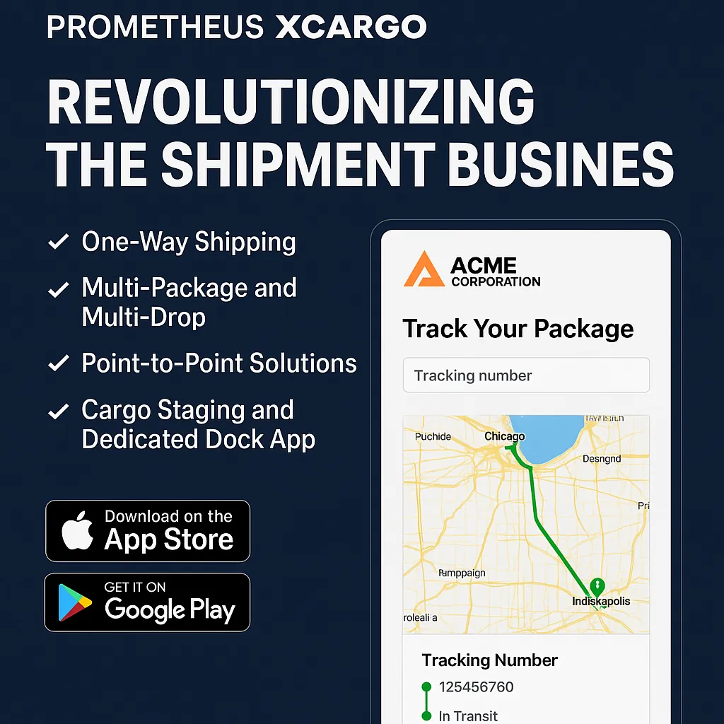 XCargo by Prometheus – The Future of One-Way Shipping and Real-Time Tracking