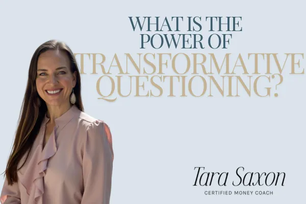 Tara Saxon sitting with microphone and pink jacket