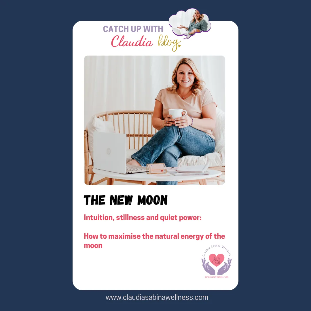 Image of a coach looking welcoming and the text: new moon