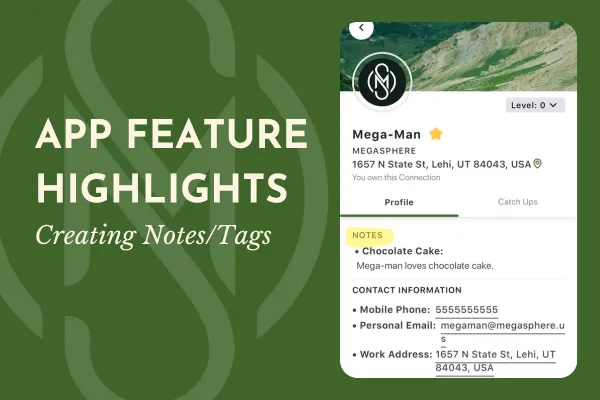 App Feature: Creating Notes/Tags