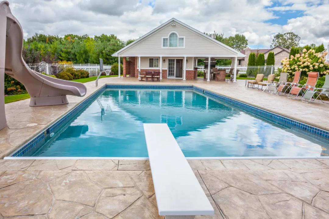 Stamped Concrete Pool deck