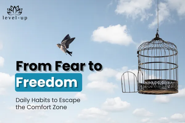 Concept illustration getting out of cage