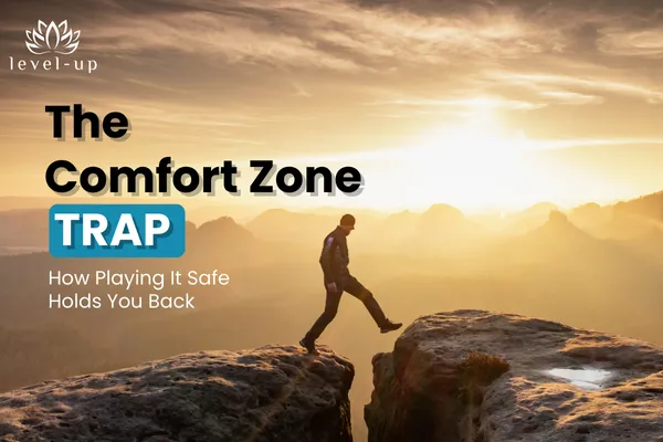 Illustration showing breaking free from comfort zone and personal growth