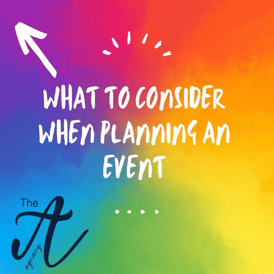 Things to consider when planning an event