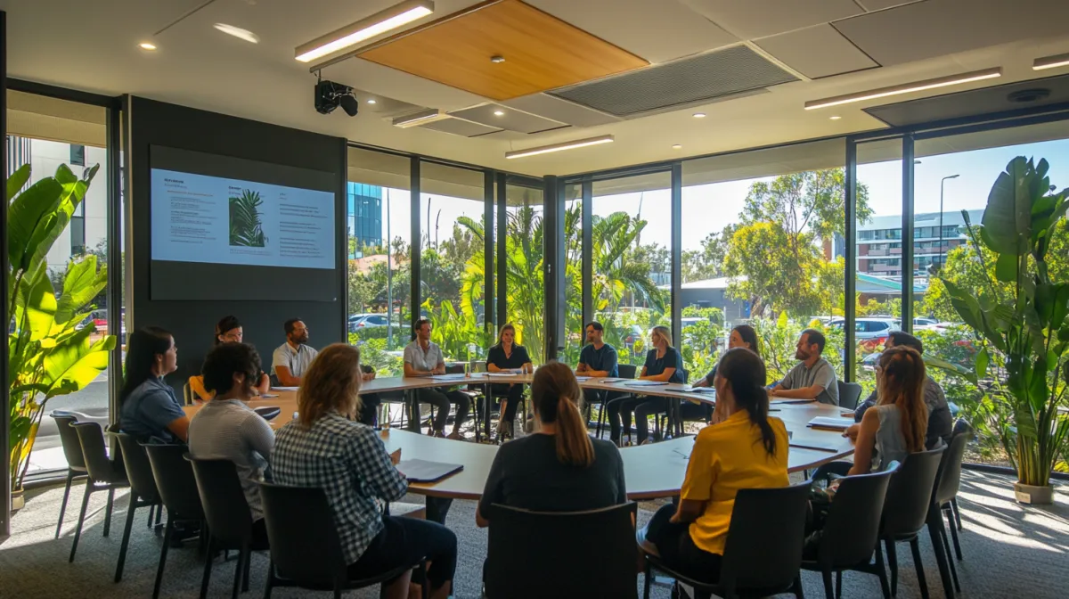 People at a board room table