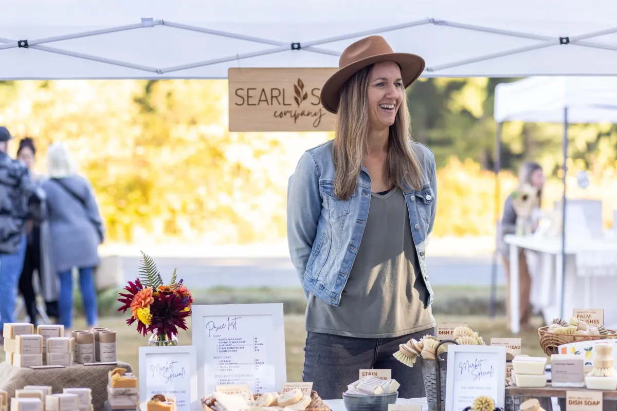 Searl Soap Company at the Miller + Co Fall Makers Market in the Cowichan Valley