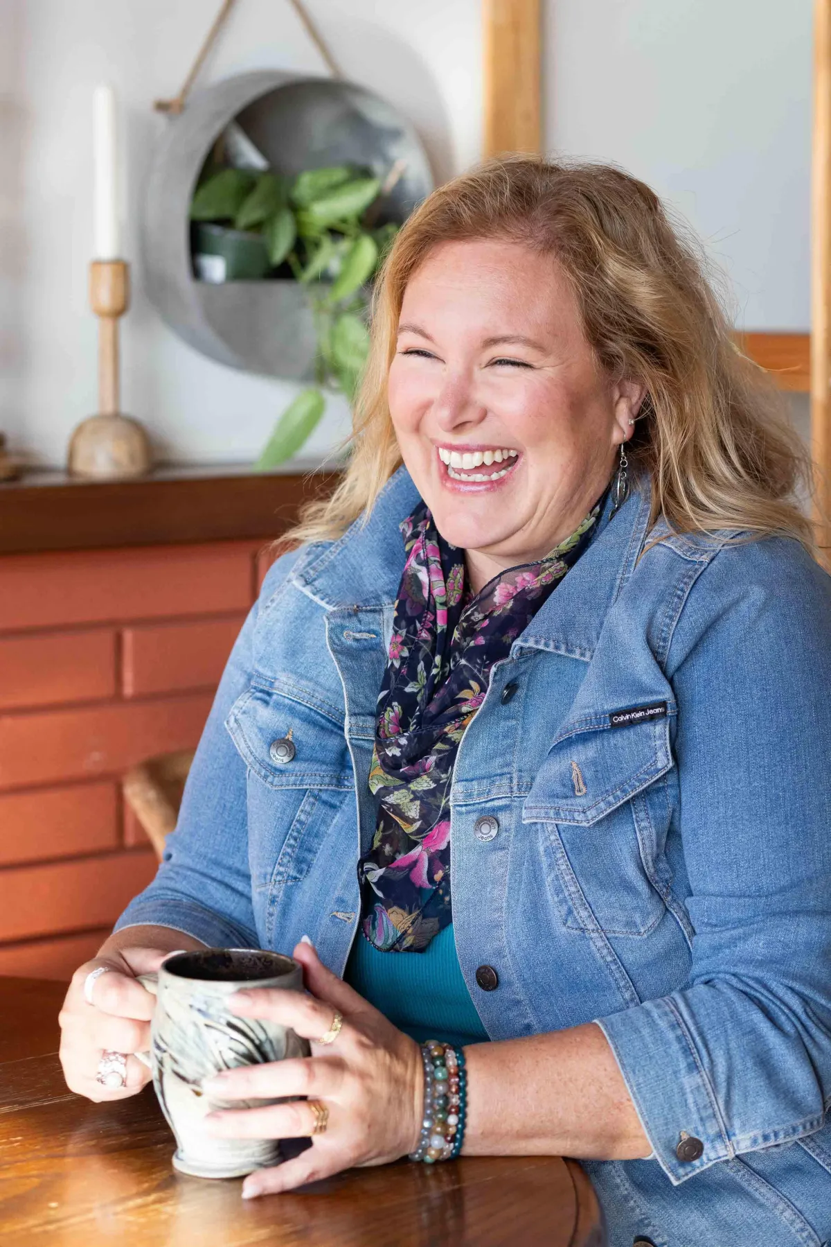 Candice Neveu laughing during a portrait photography session