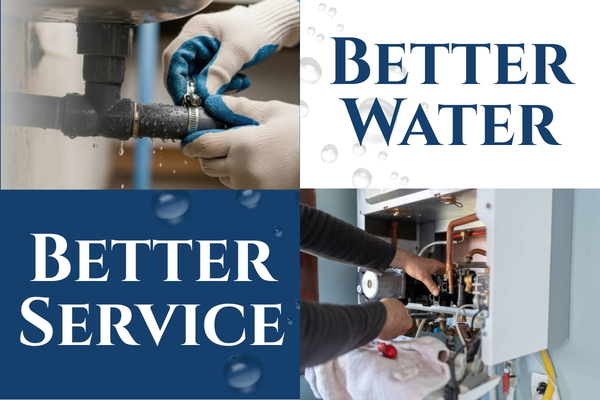 Homeowner adjusting water temperature with reliable hot water flowing from a faucet.