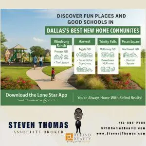 New home community with playground, walking trails, and families enjoying outdoor space in Dallas suburb