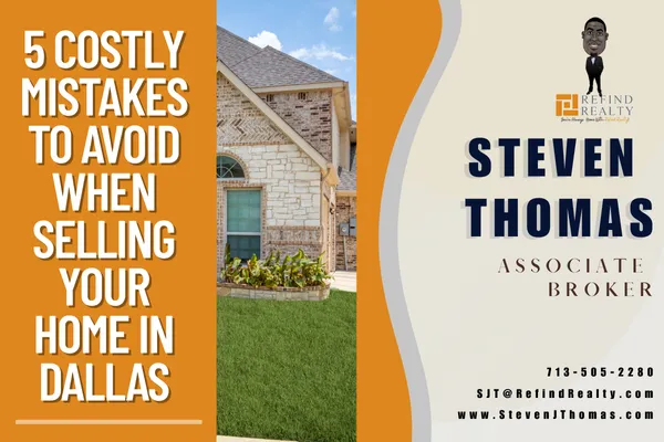 Real estate agent discussing home selling strategy with clients in a modern Dallas kitchen