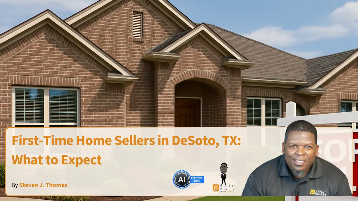 Front view of a staged home in DeSoto, TX listed for sale