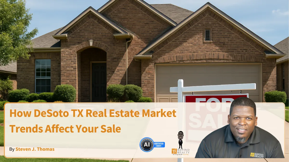 DeSoto Texas home for sale with lawn sign, reflecting local market trends in 2025