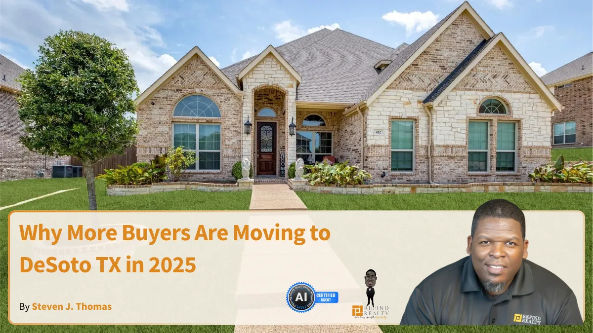 Affordable family home in DeSoto TX with green yard and clean exterior