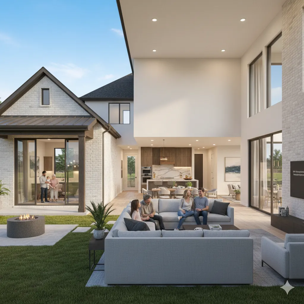 Prosper TX home with casita designed for multigenerational living in 2025