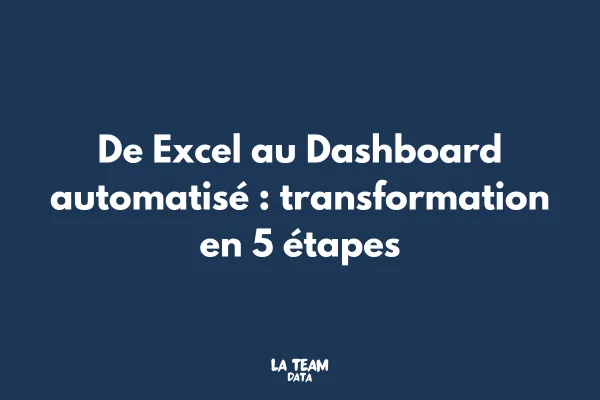 Dashboard automatisé remplaçant les tableaux Excel pour le pilotage d'entreprise - transformation digitale PME