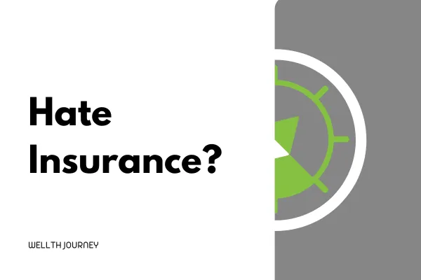 Wellth Journey logo in the bottom left, and Hate Insurance on a road sign above as the title of the blog.
