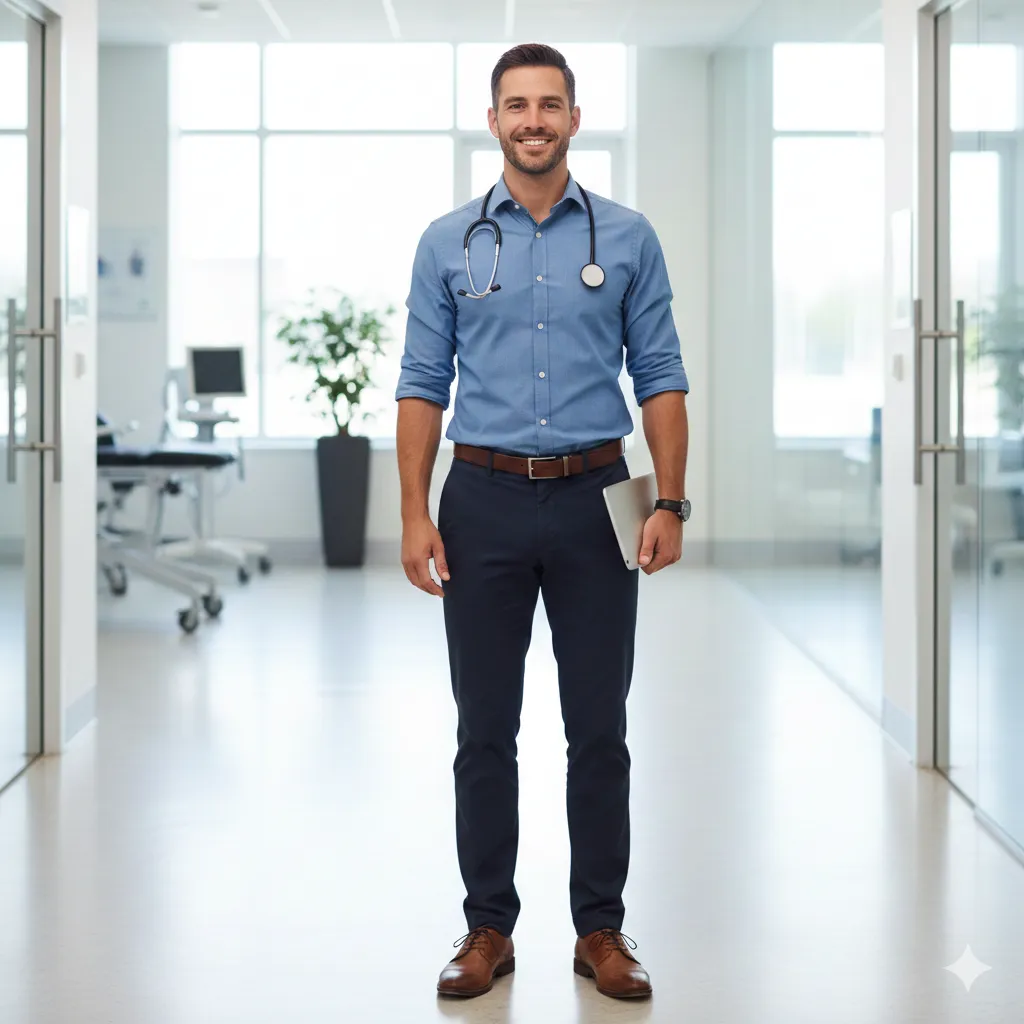 Occupational medicine physician in a Washington State medical clinic.