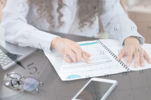 cpa with clock and calendar overlay