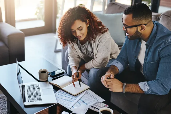 couple going over finances