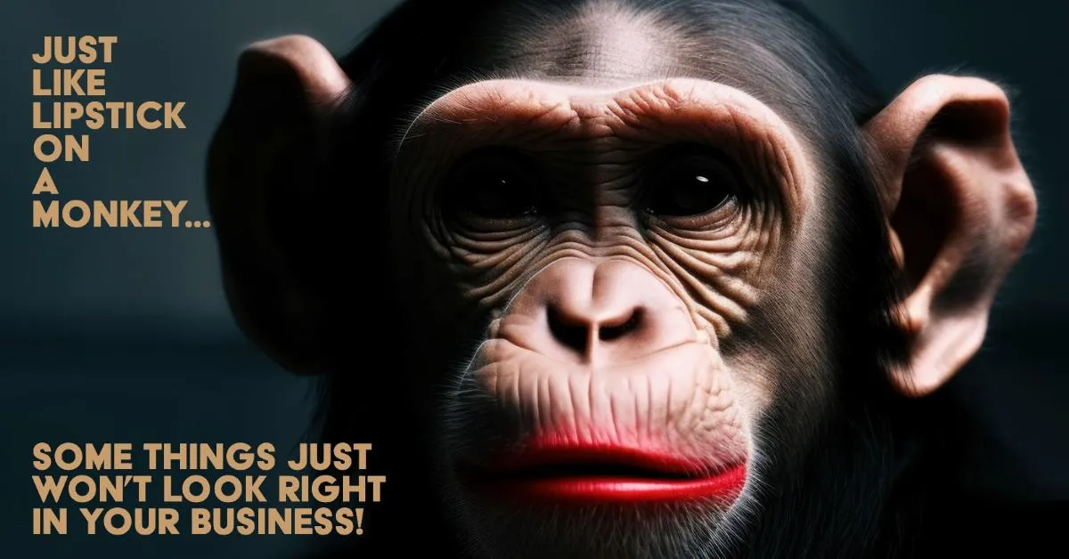Lipstick on a monkey