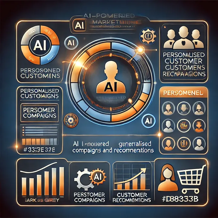 An AI-powered marketing dashboard generating personalised campaigns and recommendations for individual customers.