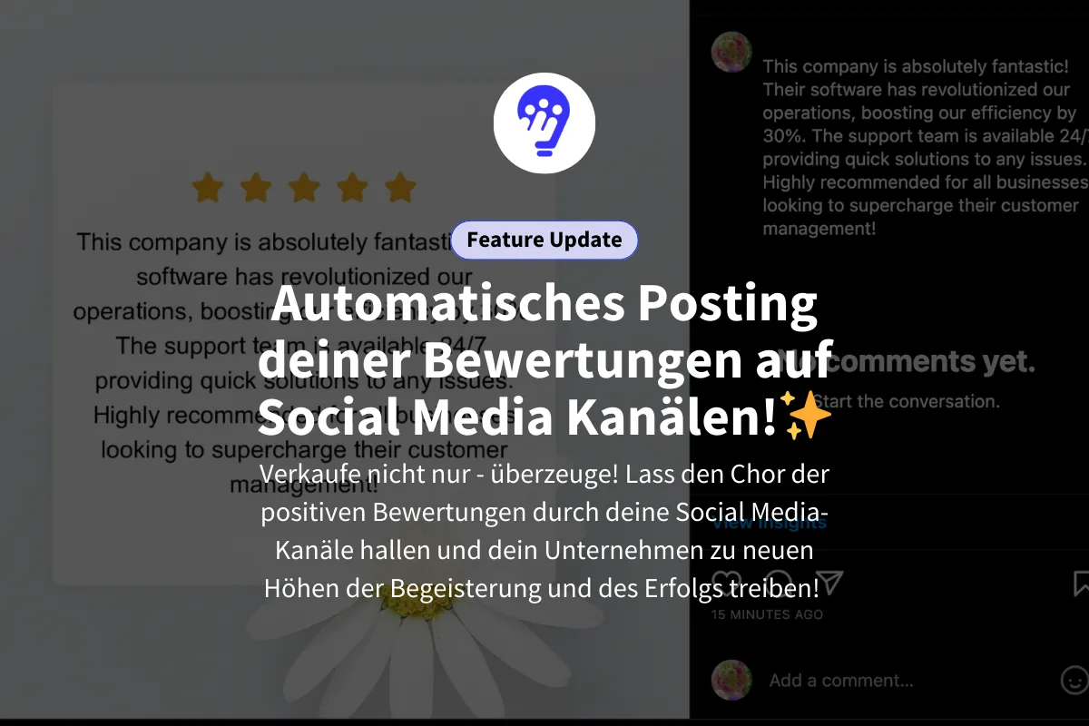 Auto Posting deiner Online Bewertungen auf Social Media