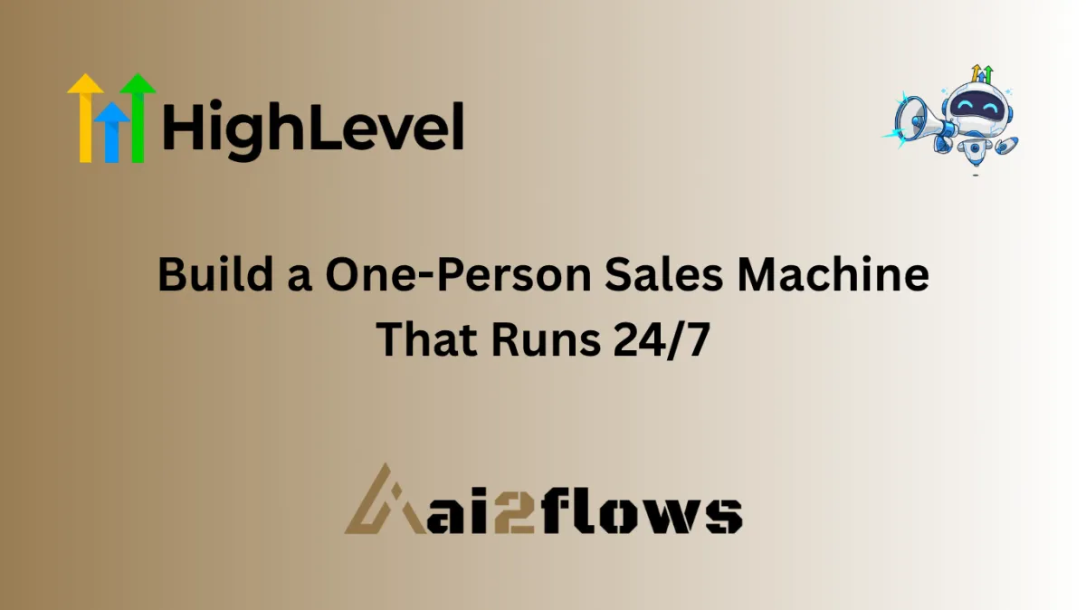 One person solopreneur building automated sales machine with lead capture, AI follow-up, and appointment booking workflow diagram