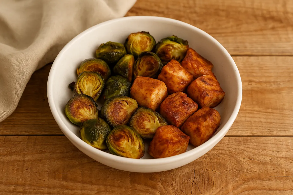 Cinnamon-Roasted Salmon with Brussels Sprouts