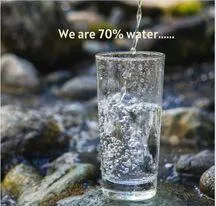 We are 70% water...