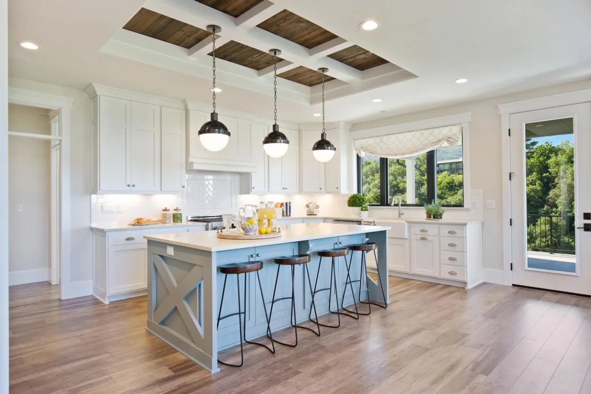 Classic hardwood flooring enhancing a traditional interior.