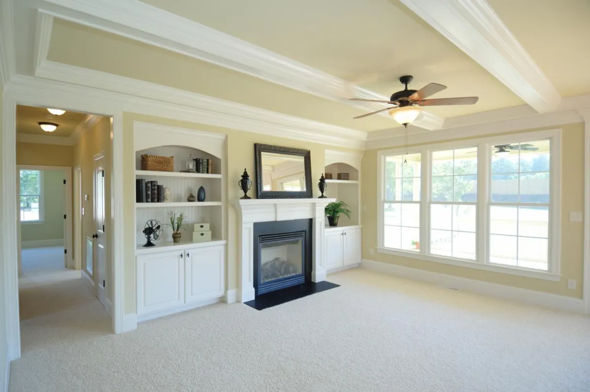 Plush beige carpet in a comfortable bedroom.
