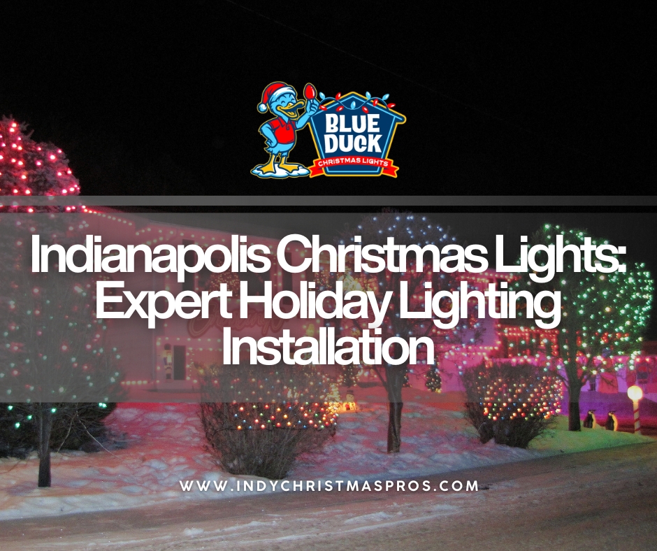 Professional Indianapolis christmas lights installation on beautiful home by Blue Duck Christmas Lights