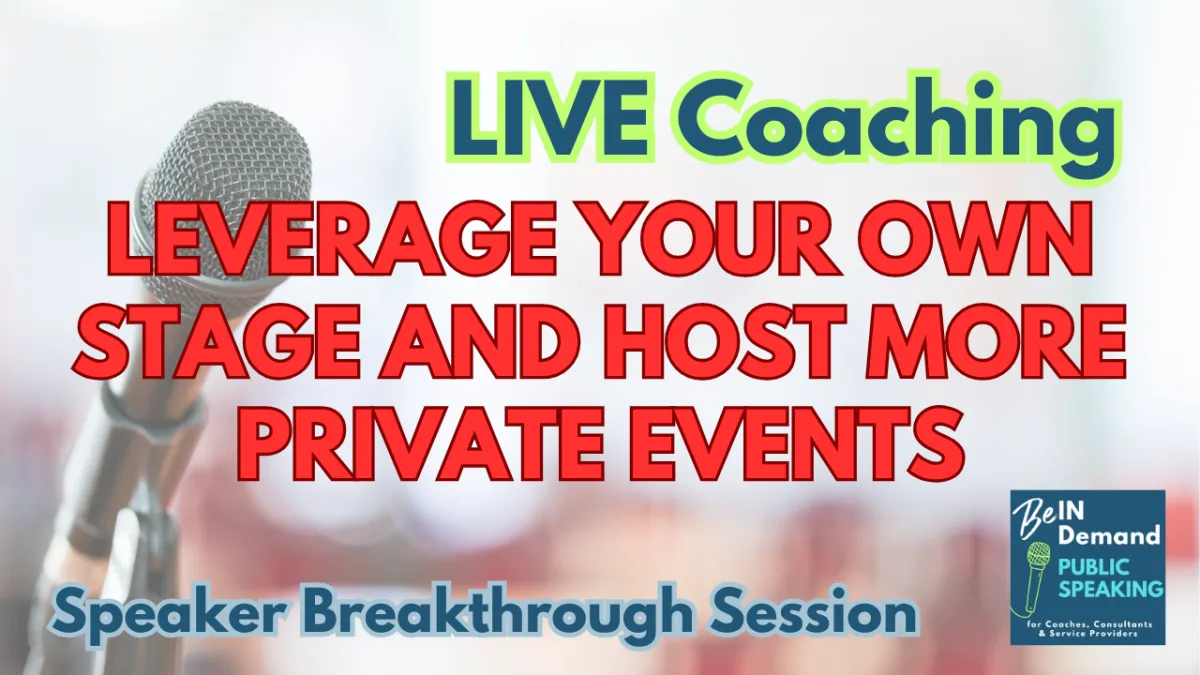 Matching Your Message to the Right Conferences [LIVE Coaching] | Ep 389