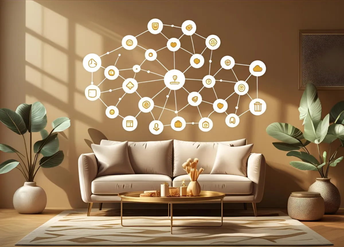 modern style illustration of AI icons workspace
