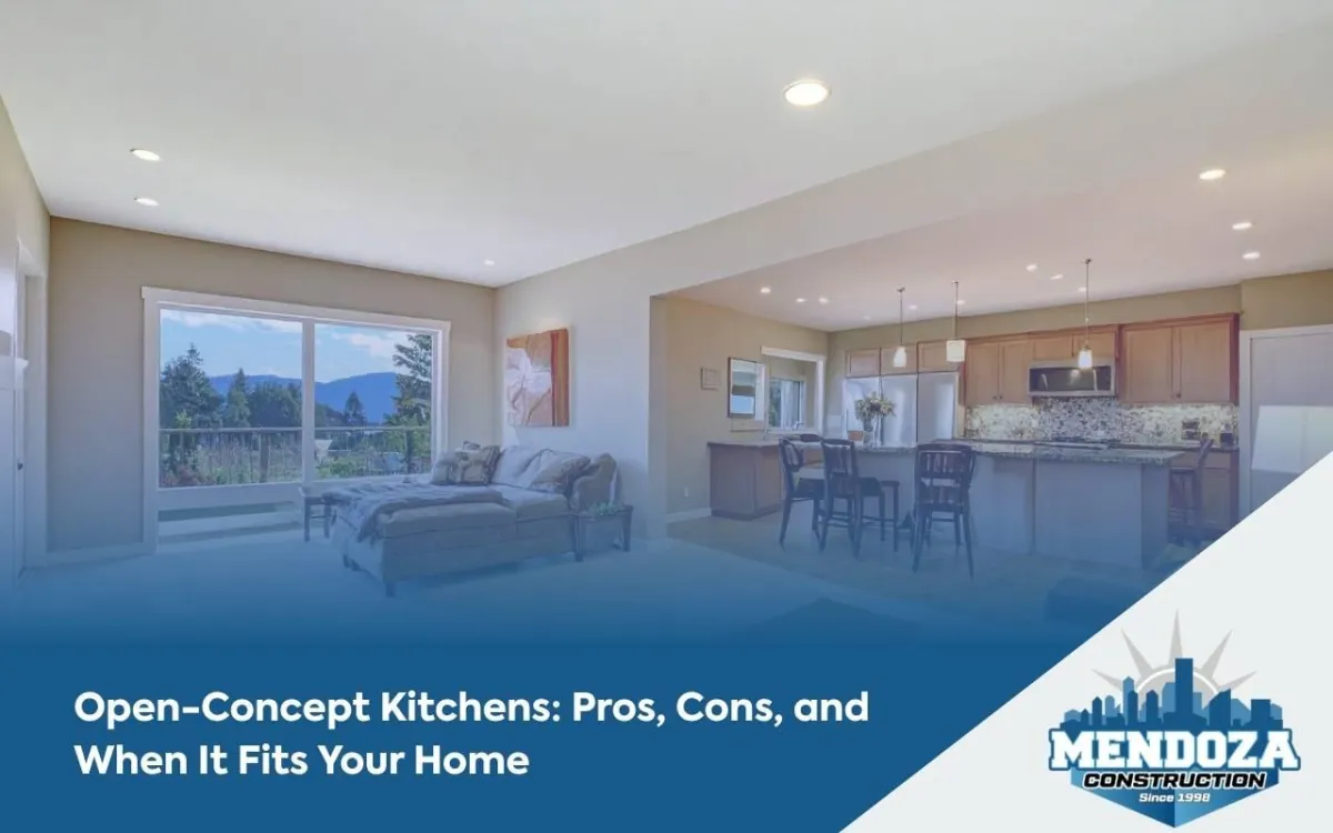 Open concept kitchen pros and cons design example