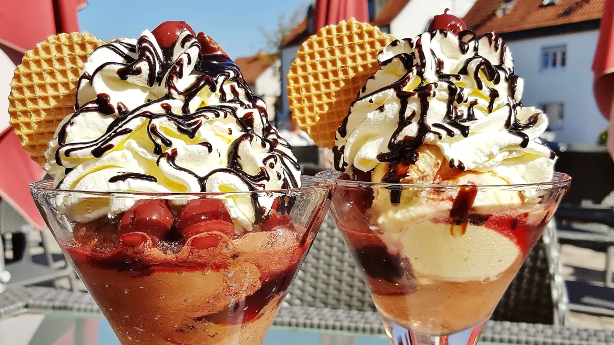 Jumbo funnel cake sundae Mission Hills CA