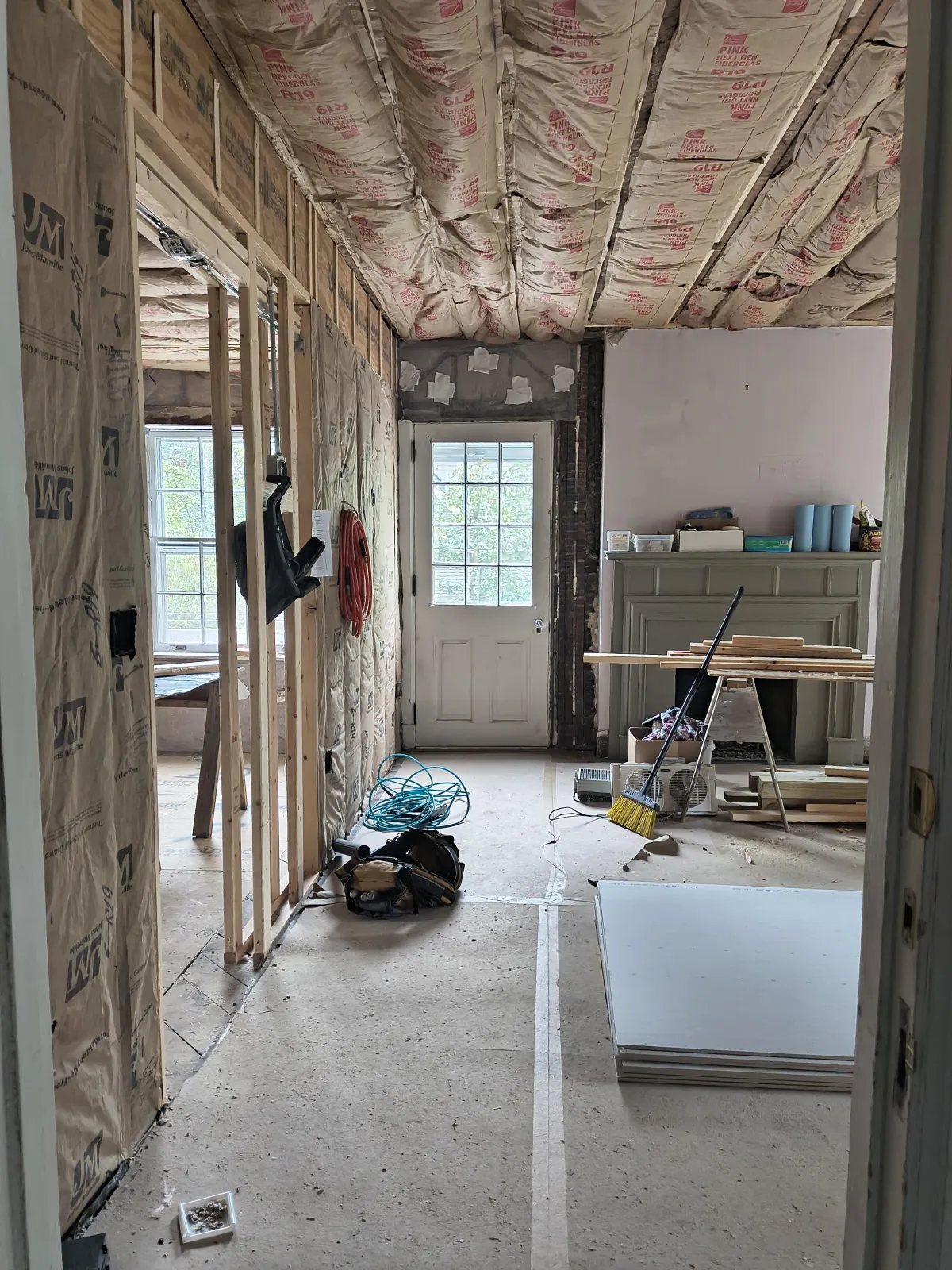 painting of the new cabinets