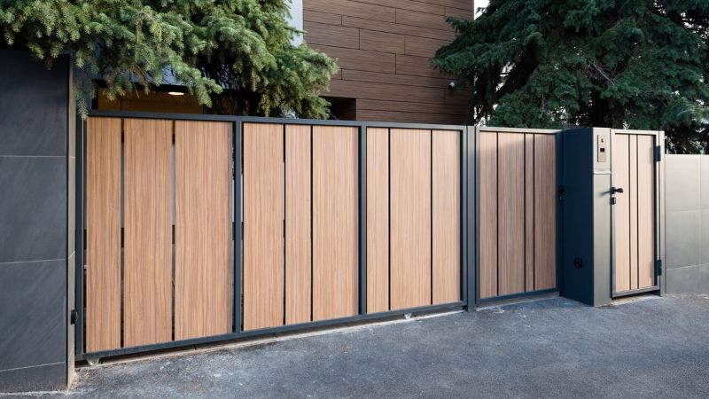 Composite fence with black trim
