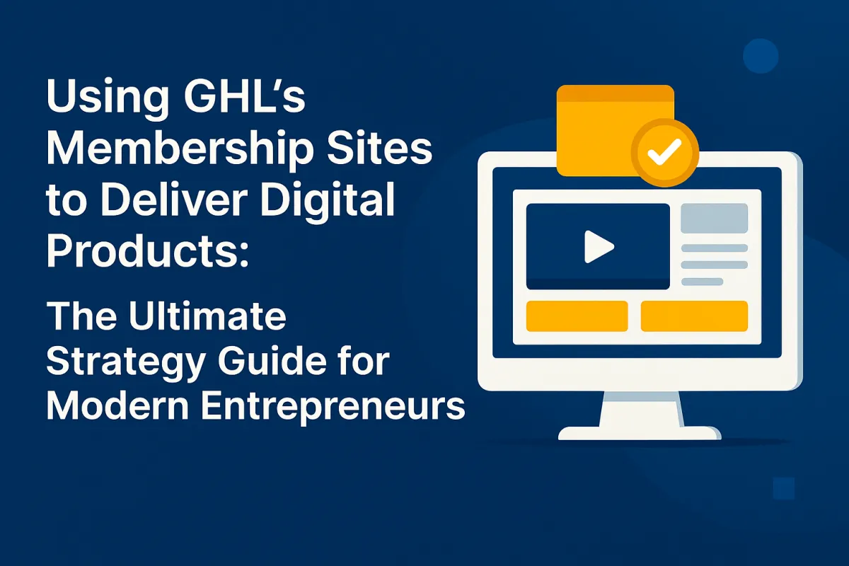Using GHL’s Membership Sites to Deliver Digital Products