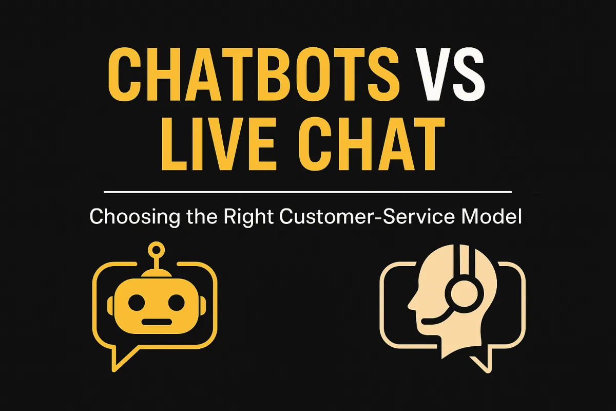 Chatbots vs. live chat: choosing the right customer‑service model